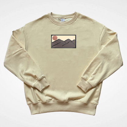 Mountains and Sun - Embroidered